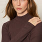 Long Sleeve Mock Essential Top by Sanctuary in Semi Sweet