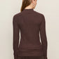 Long Sleeve Mock Essential Top by Sanctuary in Semi Sweet