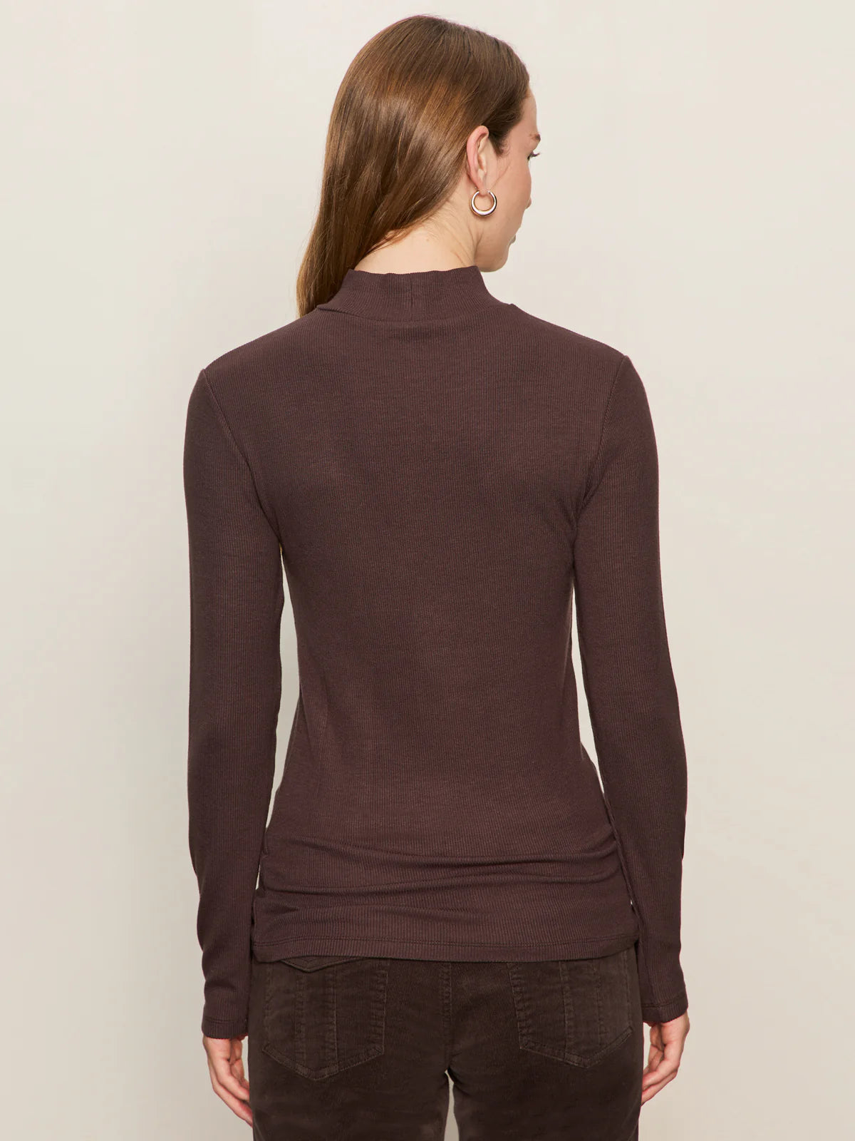 Long Sleeve Mock Essential Top by Sanctuary in Semi Sweet
