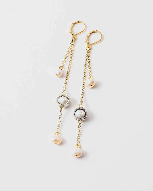Lynda Earring by Anne-Marie Chagnon in Silvery & Gold