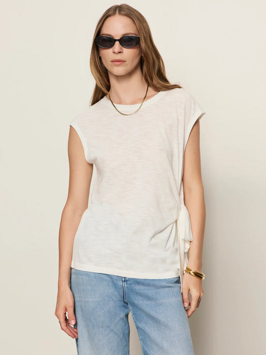 Side Tie Muscle Tee by Sanctuary in White