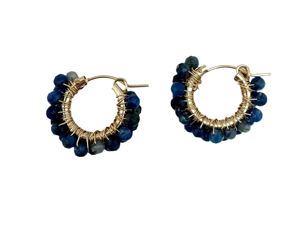 Diddi Earrings by IN2DESIGN in Gold and Kyanite
