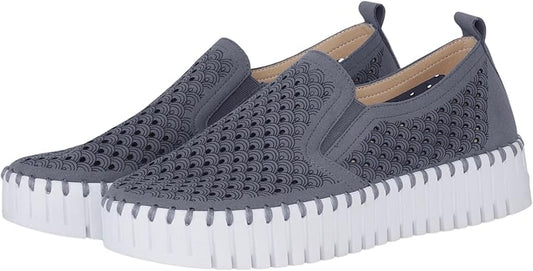 Tulip Platform Shoe by Ilse Jacobsen in Blue Grey