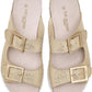 Tulip Slide Sandals by Ilse Jacobsen in Platin