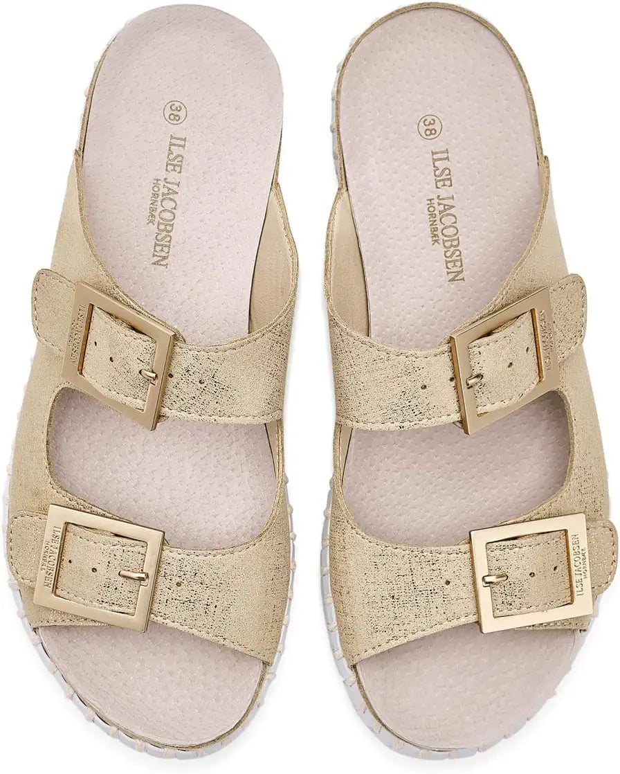 Tulip Slide Sandals by Ilse Jacobsen in Platin