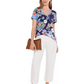 The Janie Favorite Short Sleeve V-Neck Tee by Johnny Was in Tiana Scarf