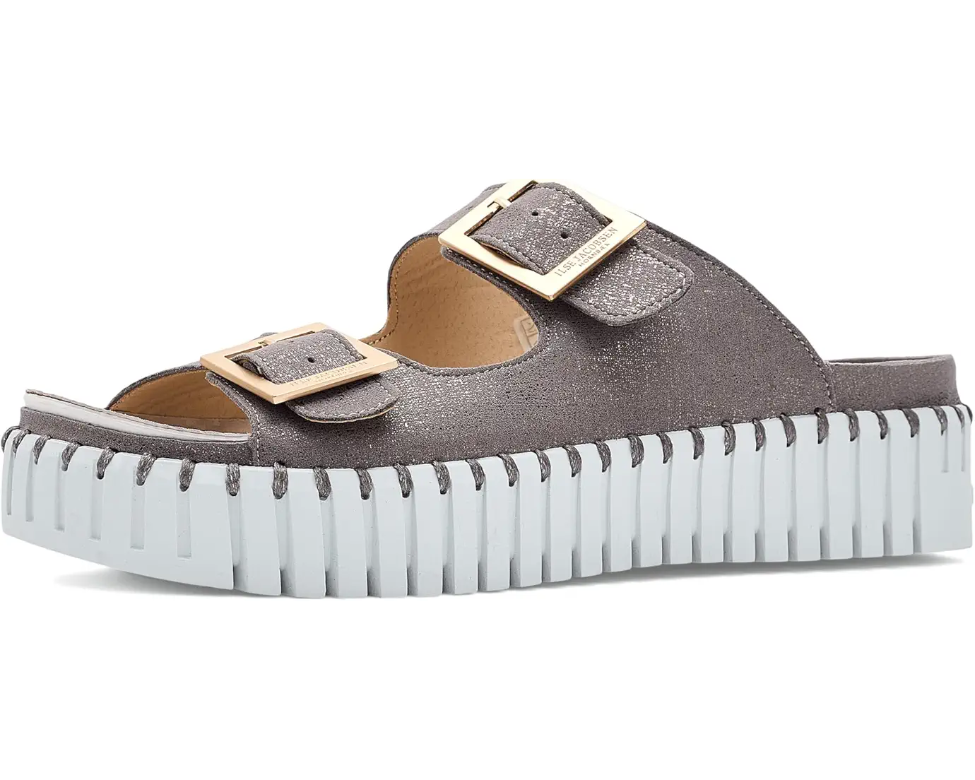 Tulip Slide Sandals by Ilse Jacobsen in Grey