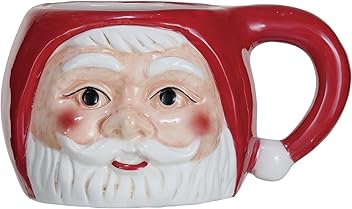 Santa Stoneware Mug by Creative Co-op