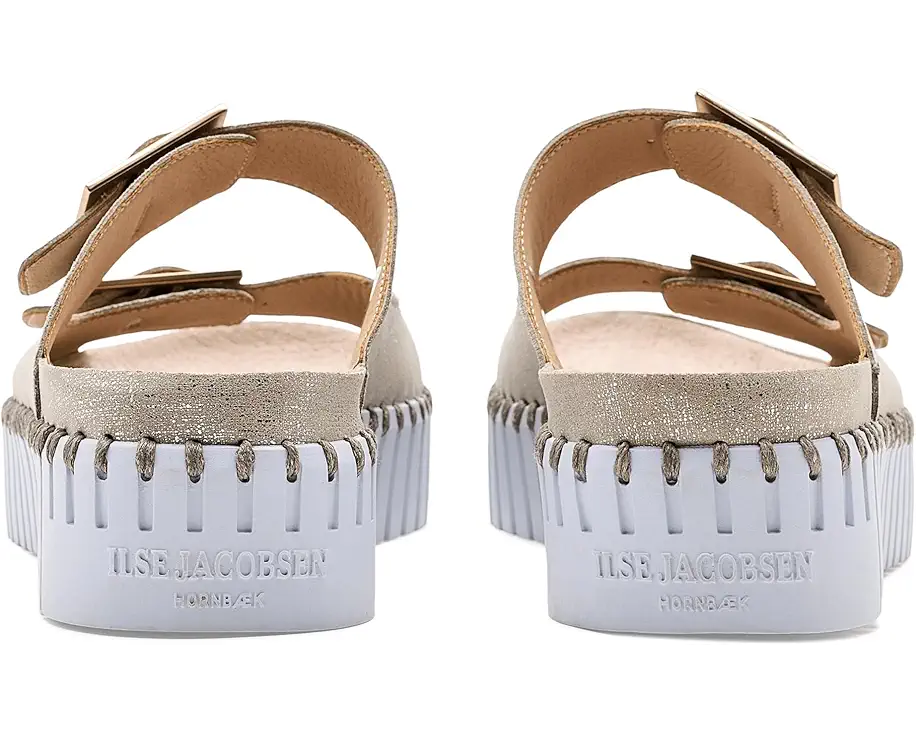 Tulip Slide Sandals by Ilse Jacobsen in Silver
