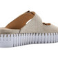 Tulip Slide Sandals by Ilse Jacobsen in Silver