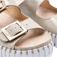 Tulip Slide Sandals by Ilse Jacobsen in Silver
