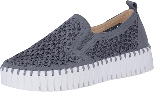 Tulip Platform Shoe by Ilse Jacobsen in Blue Grey