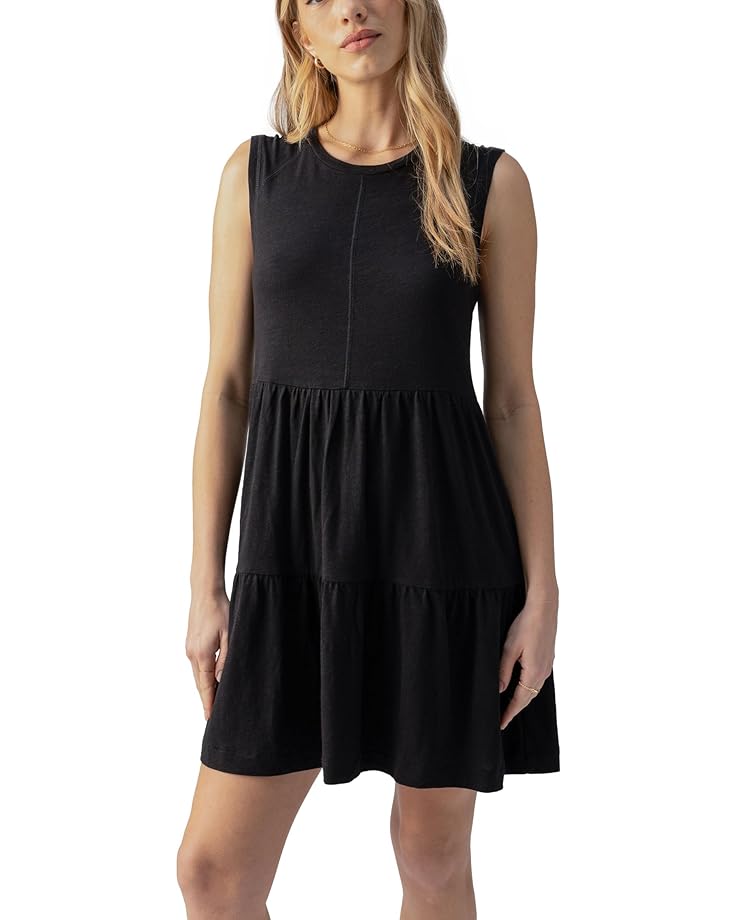 Exposed Seams Muscle Tank Dress by Sanctuary in Black