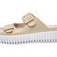 Tulip Slide Sandals by Ilse Jacobsen in Platin
