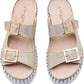 Tulip Slide Sandals by Ilse Jacobsen in Silver