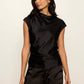 Nights With You Satin Shell Top by Sanctuary in Black