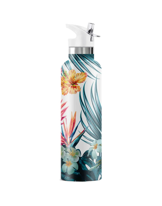 25oz Insulated Flask Water Bottle by My Bougie Bottle in Hibiscus