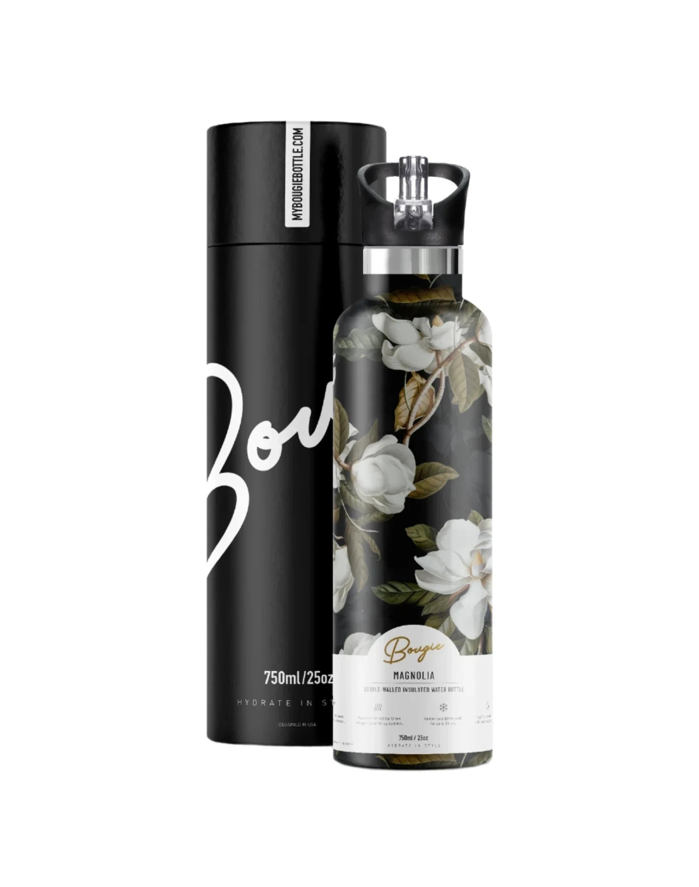 Magnolia 25oz. Insulated Water Bottle by My Bougie Bottle