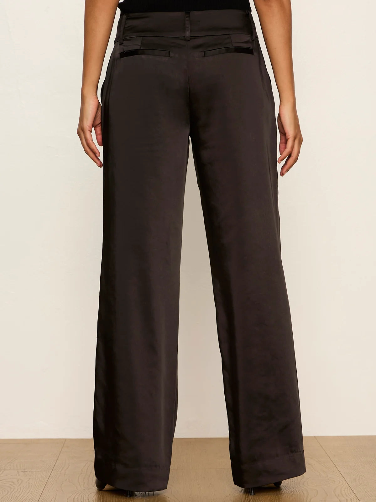 Spotlight Satin Trouser by Sanctuary in Black