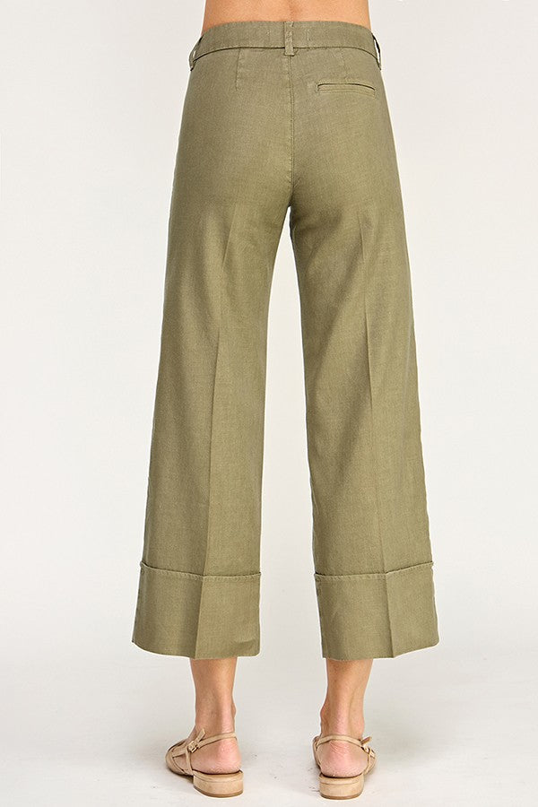 Lauren Cuffed Trouser by Level 99 in Willow