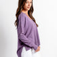 Wagner Knit Crew Top by Kerisma in Purple Haze