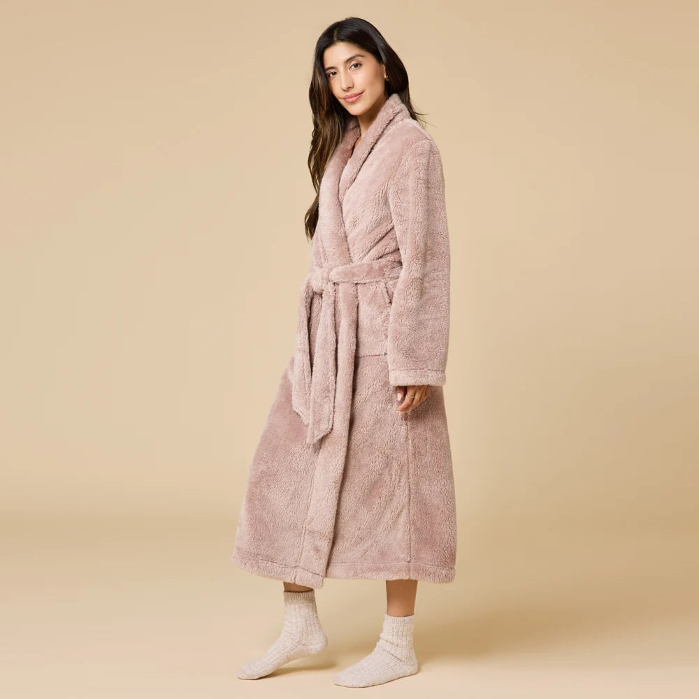 DreamPlush Wrap Robe by Softies in Coco