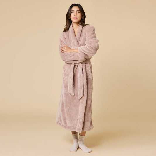 DreamPlush Wrap Robe by Softies in Coco