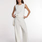 Straight Leg Double Crepe Pant by Naulover in Crudo