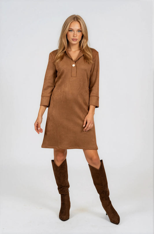 Dress by Scapa Lauren Perre in Cognac