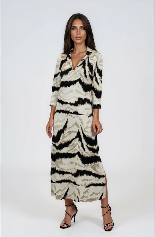 Dress by Scapa Lauren Perre in Cream/Black/Gold