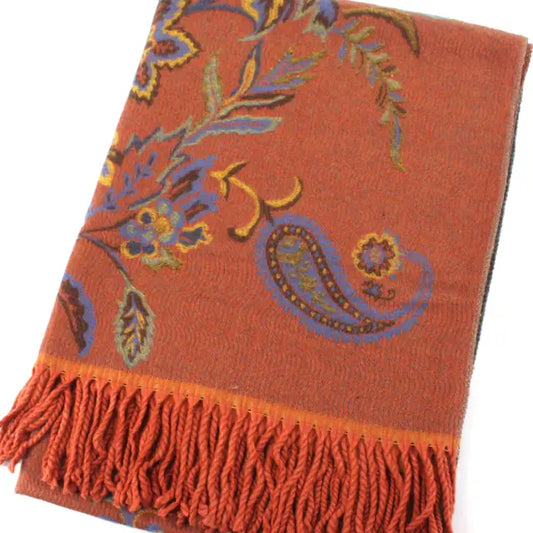 Floral Scarf by Pretty Persuasions in Orange