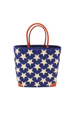 Stars Straw Basket Bag by Shebobo