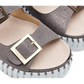 Tulip Slide Sandals by Ilse Jacobsen in Grey