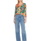 The Janie Favorite 3/4 Sleeve V-Neck Tee by Johnny Was in Carlina Scarf