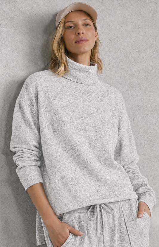 Mock Neck Top by Astrologie in Grey Onyx