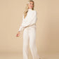 Marshmallow Rib Mock Neck with Long Pant by Softies in Almond