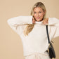 Marshmallow Rib Mock Neck with Long Pant by Softies in Almond