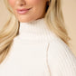 Marshmallow Rib Mock Neck with Long Pant by Softies in Almond