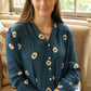 Tie Dyed Blouse by Ex Voto in Steel Blue