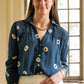 Tie Dyed Blouse by Ex Voto in Steel Blue