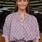 Poppy Blouse by Ex Voto in Lavender/Ginger Blockprint