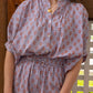 Poppy Blouse by Ex Voto in Lavender/Ginger Blockprint