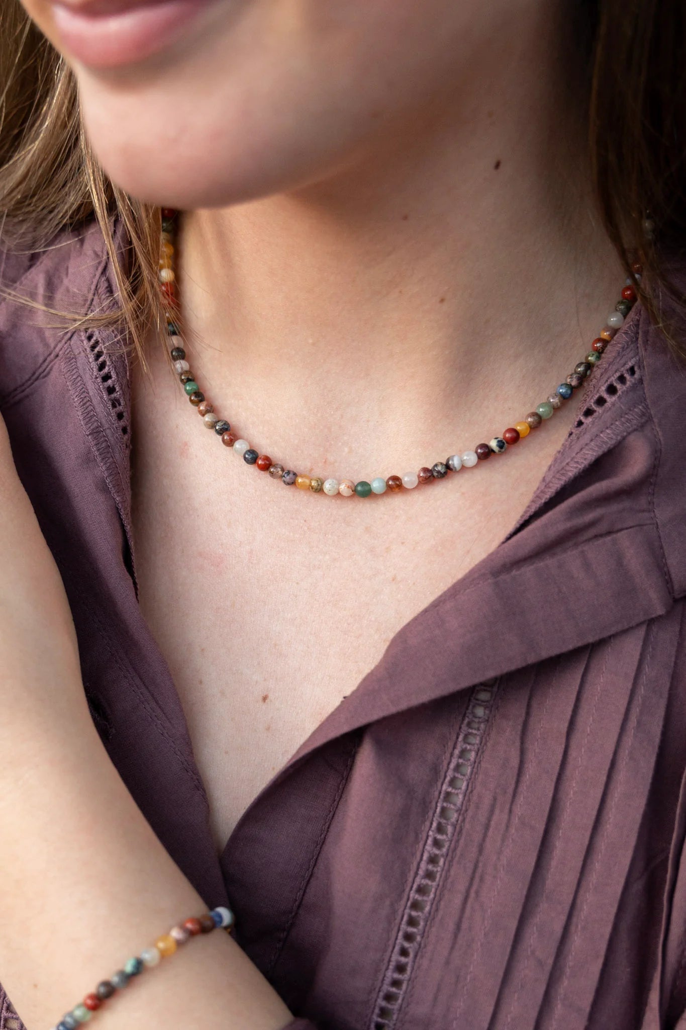 Eleanor 18" Beaded Necklace by Ex Voto