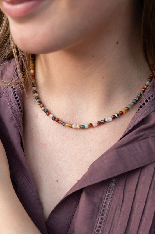 Eleanor 18" Beaded Necklace by Ex Voto