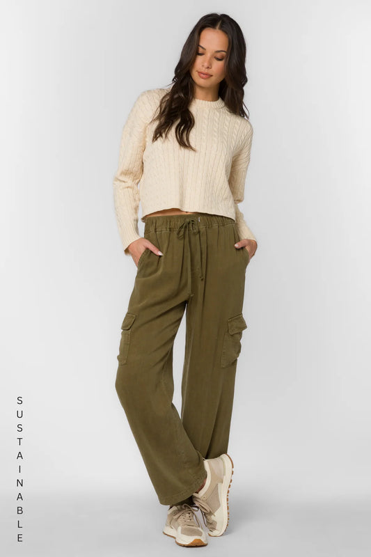 Lynlee Pants by Velvet Heart in Pesto Green