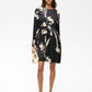 Meadow Short Dress by InWear in Black Painted Flower