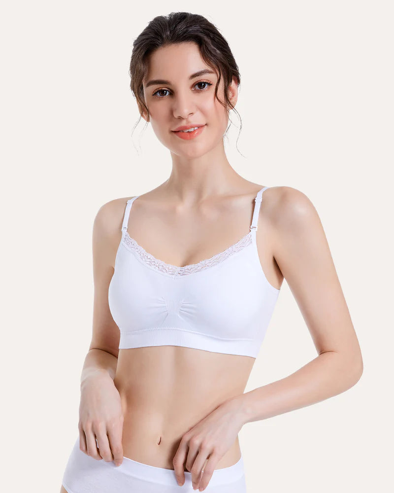 Lace Front Bra One Size by Coobie in White