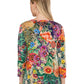 The Janie Favorite 3/4 Sleeve V-Neck Tee by Johnny Was in Carlina Scarf