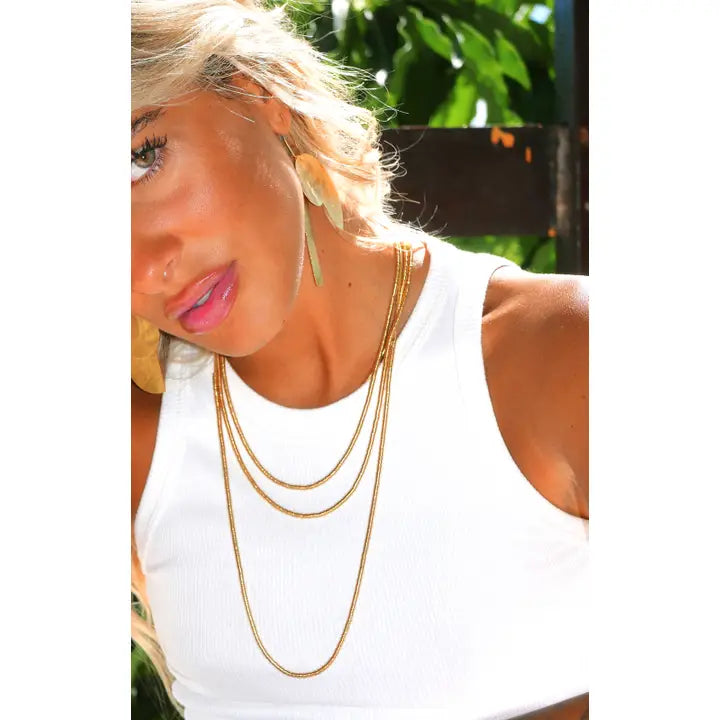 Lages Necklace by Creative Brazil in Gold