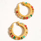 Capri 18K Gold Color Beaded Resort Hoop Earring by Flanerie by MAIQ